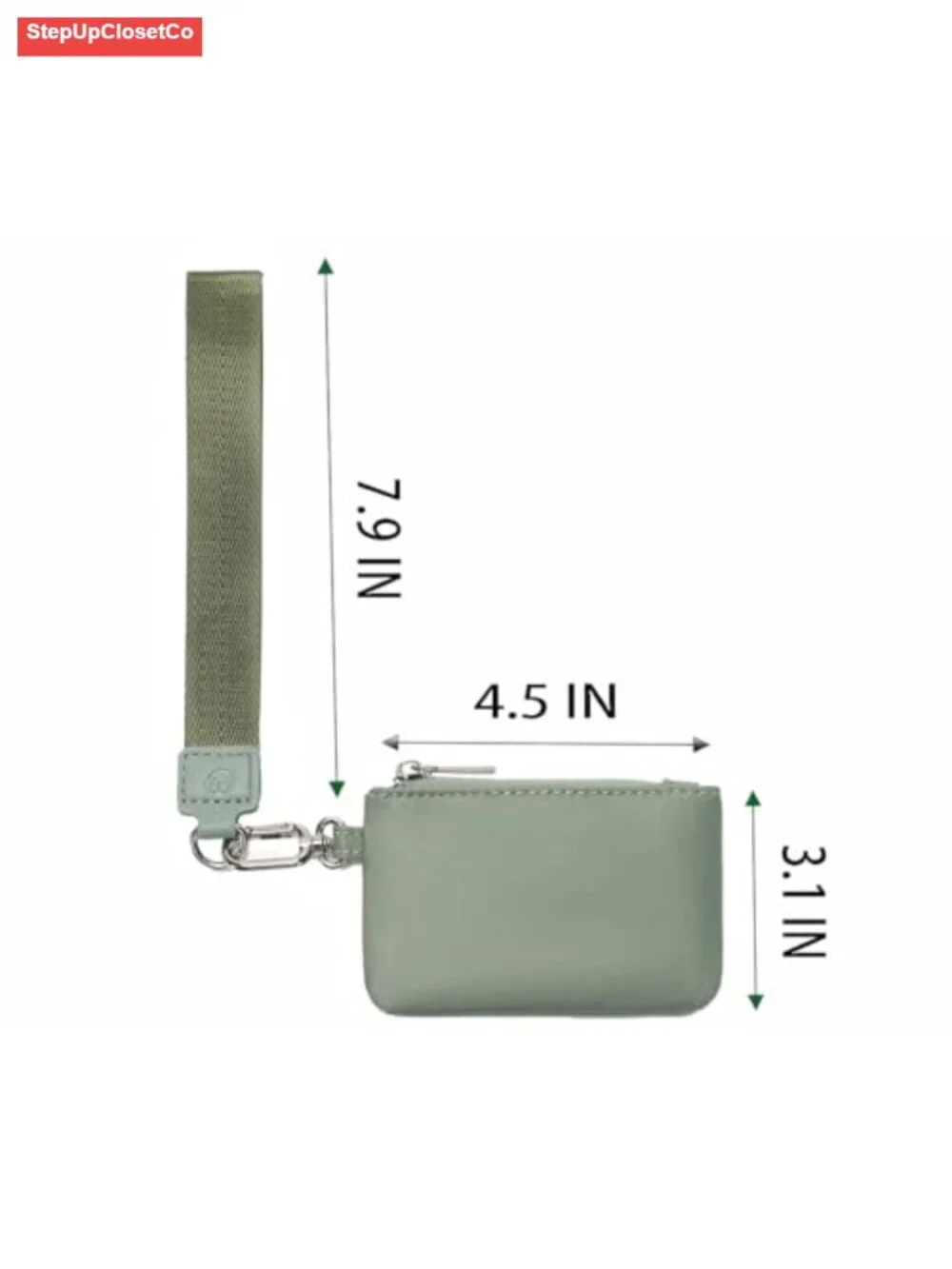 Mini Zip Around Wristlet Wallet for Women Detachable Dual Pouch Coin Pocket